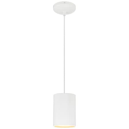 Pilson, Pendant, Matte White Finish,  Steel